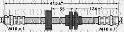 BORG & BECK bbh7172 -  Тормозной шланг
